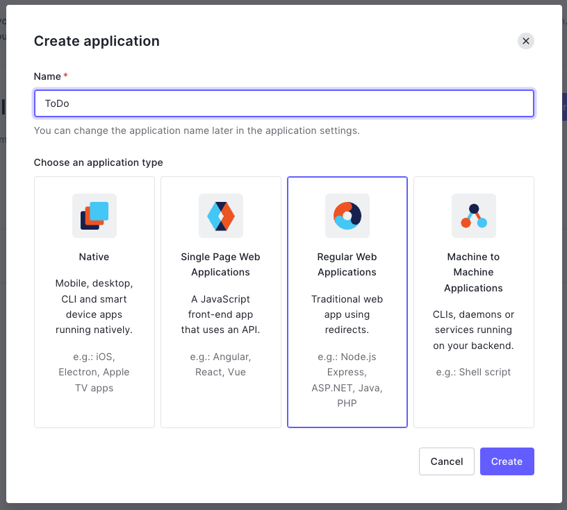 Create tenant from Auth0 dashboard